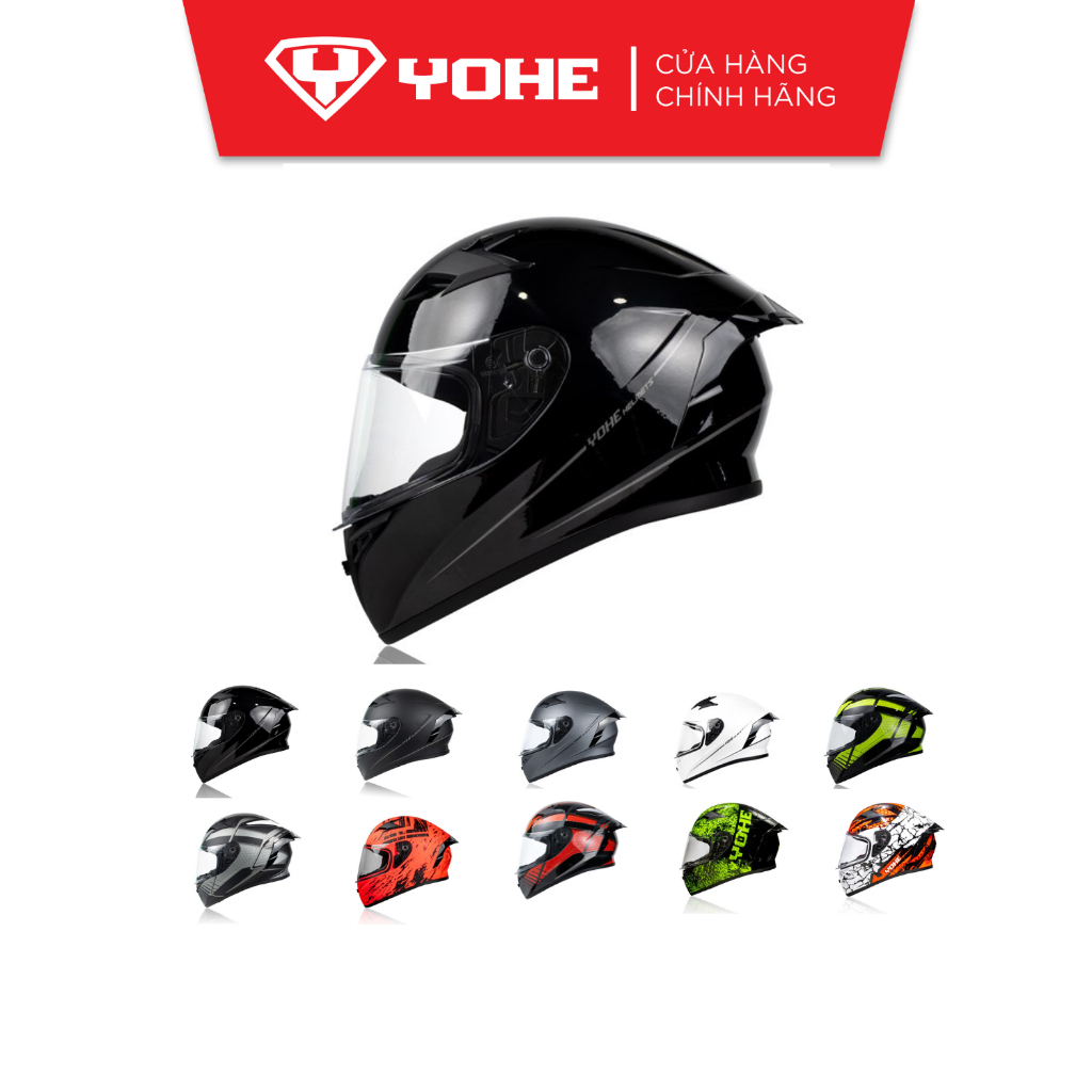 Nón bảo hiểm fullface yohe 978 Plus Nhiều Màu Lựa Chọn