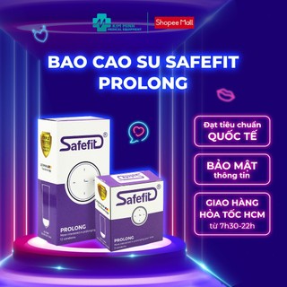 Bao cao su Safefit Prolong siêu mỏng nhiều gel bôi trơn hộp 12 cái, hộp 3 cái