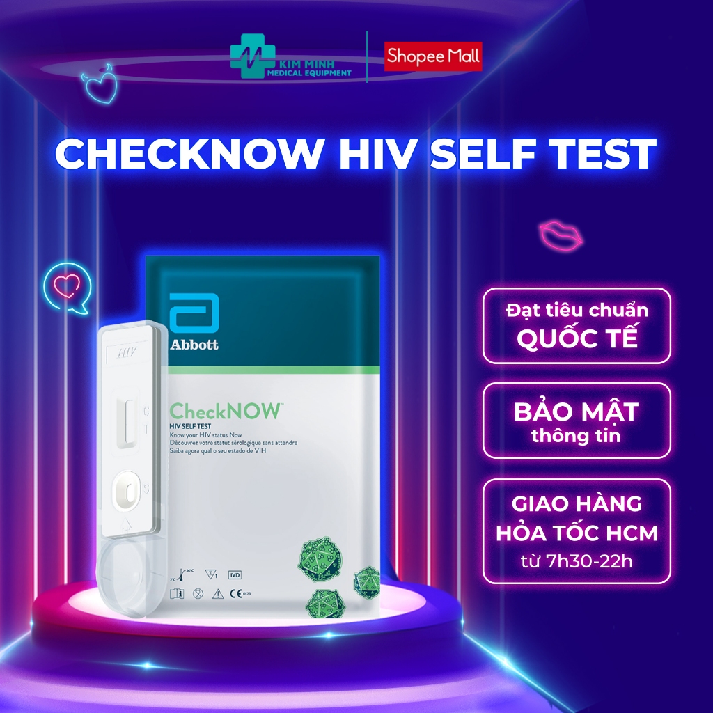 Khay thử xét nghiệm HIV tại nhà - CheckNow HIV Self test