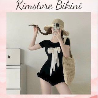 KIM BIKINI - Bikini liền mảnh chất gân phối nơ siêu hot kèm ảnh thật