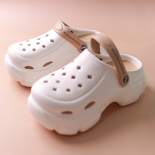 Dép sục Crocs nữ đế cao 8 cm thời trang GD69 - Jassi Decor