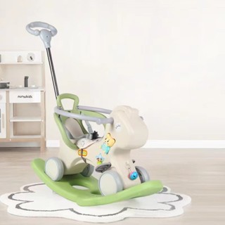  Ngựa bập bênh cho bé từ 1 đến 3,4 tuổi 3 in 1 vừa bập bênh vừa chòi châ có nhạc vui nhộn 