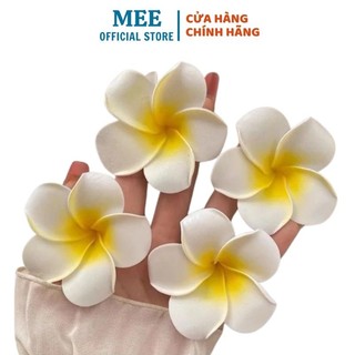 Kẹp hoa đại cài tóc đi biển du lịch, hoa lan cài tóc chụp ảnh siêu xinh
