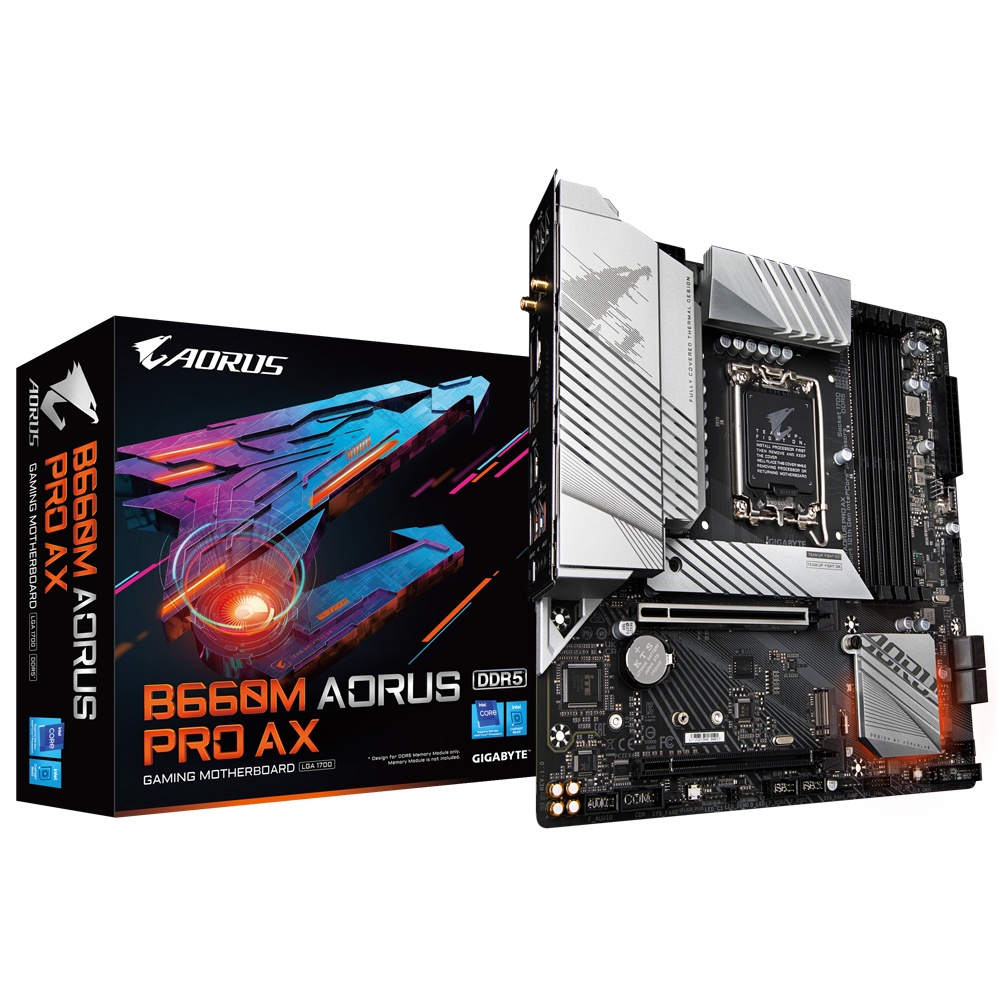 Mainboard Gigabyte B660M AORUS PRO AX Intel B660, Socket 1700, Micro ATX, 4 khe DDR5