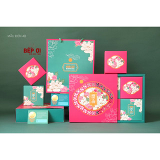 [MẪU 2024] Hộp đựng bánh Trung Thu 4 bánh 150-250g - MẪU ĐƠN