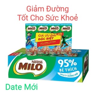  Sữa Lúa Mạch MILO Ít Đường Thơm Ngon Đậm Vị  48hộp x 180ml  DATE MỚI 