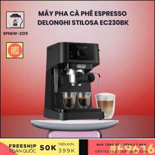 Máy pha cà phê espresso DeLonghi Stilosa EC230BK - Thiết kế nhỏ gọn và hiện đại