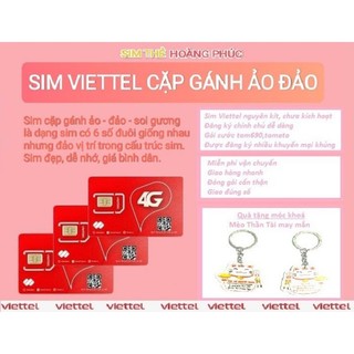 Sim Viettel cặp gánh ảo - đảo - soi gương, đẹp dễ nhớ, sim viettel đầu số 08 - 03, sim chưa kích hoạt, tom690.