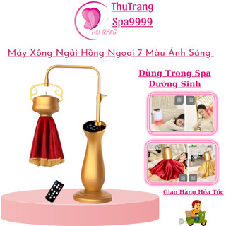 Máy xông ngải cứu có đèn hồng ngoại 7 màu | đả thông kinh lạc liu thông khí huyết dùng cho spa dưỡng sinh đông y