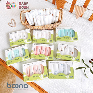  Set 5 khăn sữa sợi tre lụa Boona mềm mại kháng khuẩn thấm hút cực tốt cho bé Baby Born shop 