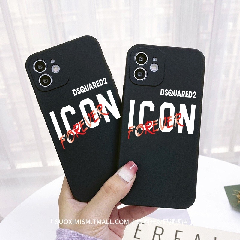 Ốp lưng iphone dsquared 2 icon forever d 44 dẻo cạnh vuông BVC 7 plus x xsmax 11 12 13 14 15 16 17 p