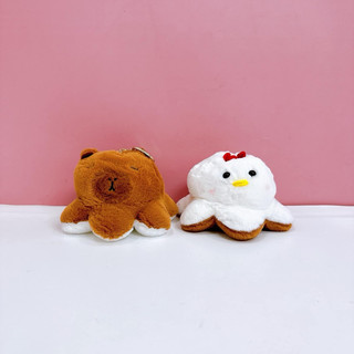 Móc Khoá Capybara Bạch Tuộc 2 Mặt