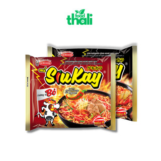 Thùng 24 gói mì Siukay Hương Vị Bò, Hải sản