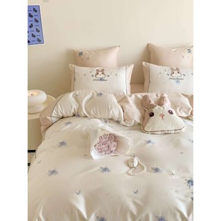 Bộ Chăn Ga Gối Lụa Tencel 100s Thỏ 𝓢𝓽𝓮𝓵𝓵𝓪 𝓛𝓸𝓾
