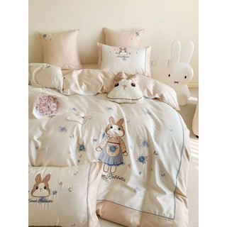 Bộ Chăn Ga Gối Lụa Tencel 100s Thỏ 𝓢𝓽𝓮𝓵𝓵𝓪 𝓛𝓸𝓾