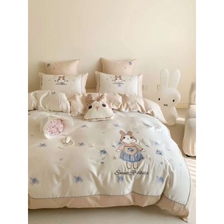 Bộ Chăn Ga Gối Lụa Tencel 100s Thỏ 𝓢𝓽𝓮𝓵𝓵𝓪 𝓛𝓸𝓾