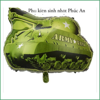 Bóng kiếng 70cm xe tăng trang trí sinh nhật HPBD