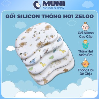 Gối Silicon Thông Hơi Zeloo Cho Bé, Mềm Êm, Độ Cao Phù Hợp, Thoáng Khí, Thấm Hút Mồ Hôi Cao Cấp Cho Bé Sơ Sinh