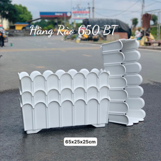 Chậu nhựa hàng rào trồng hoa cây cảnh kích thước lớn 63cm x 24cm x 23cm hàng công ty dày dặn