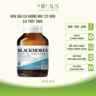 Dầu cá khử mùi, không tanh bổ sung omega-3 - blackmores fish oil mini cap odourless - 200/400 viên