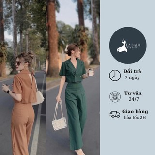 Set vest croptop sang trọng EZ BALO hàng thiết kế cao cấp