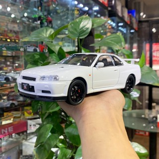 Mô hình xe Nissan Skyline GT-R R34 có đèn và âm thanh tỉ lệ 1:24 Jinlifang