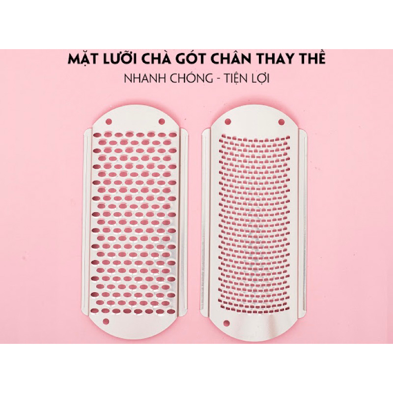 Miếng inox 304 chà gót chân lỗ lớn, lỗ nhỏ thay thế của cây chà gót dụng cụ chà gót chân -V&K Beauty
