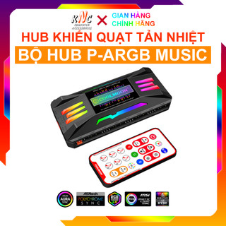 Bộ Hub Coolmoon PA1 Music Điều Khiển Màu Cấp Nguồn Cho Quạt Led 5v ARGB Và PWM - Hàng Fullbox