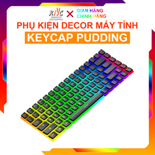 Bộ Nút Phím Keycap Pudding Dùng Cho Bàn Phím Cơ, Nhựa PBT Xuyên Led, Đủ Bộ 108 Phím, Dòng OEM