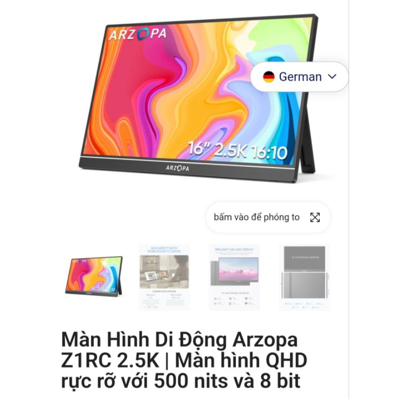 Màn di động hãng ARZOPA 60hz 144hz | BigBuy360 - bigbuy360.vn
