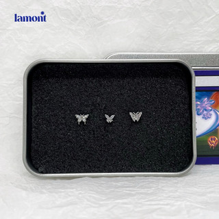 Khuyên Bướm Đá Trắng Chốt Dẹt Set • Lamontshop
