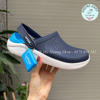 Dép sục Literide navy xanh, sục nhựa đi mưa cực êm mềm nhẹ, thoáng khí cho nam nữ