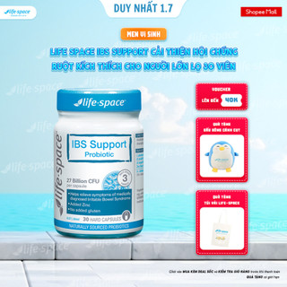 Men vi sinh Life Space IBS Support cải thiện hội chứng ruột kích thích cho người lớn lọ 30 viên