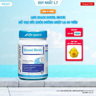 Men vi sinh Life Space Bowel Biotic hỗ trợ sức khỏe đường ruột lọ 60 viên