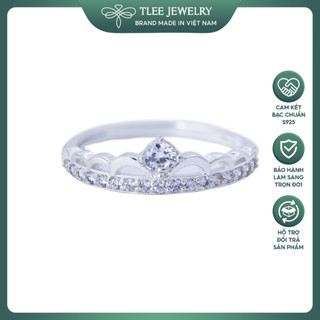 Nhẫn bạc nữ TLEE vương miện nữ hoàng sang trọng TLEE JEWELRY A0128