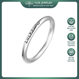 Nhẫn bạc bản bo tròn khắc chữ TLEE JEWELRY A0307