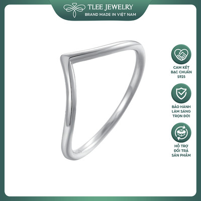 Nhẫn bạc TLEE mũi cung trơn basic TLEE JEWELRY A0295
