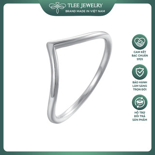 Nhẫn bạc tlee mũi cung trơn basic tlee jewelry a0295