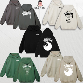 Áo Hoodie Stu.ssy in hình Basic Nỉ Bông dày dặn Unisex Nón 2 lớp dày dặn 5 màu dễ mặc