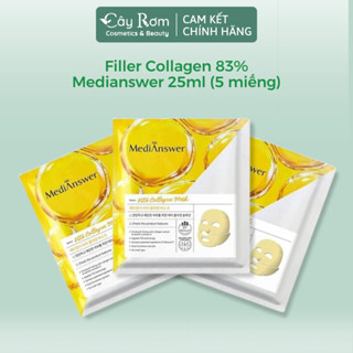 Mặt nạ thạch vàng Filler Collagen 83% Medianswer 25ml 1 hộp 5 miếng dưỡng da | Cây Rơm Cosmetics