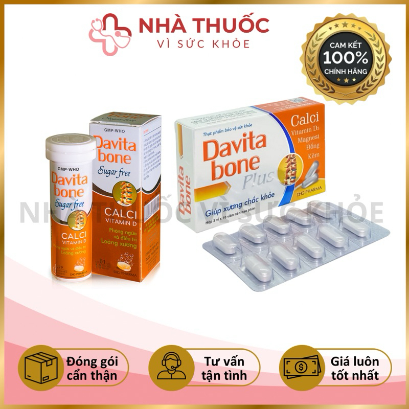 ✅[Chính hãng] Davita Bone plus giúp xương chắc khoẻ (Hộp 30 viên)