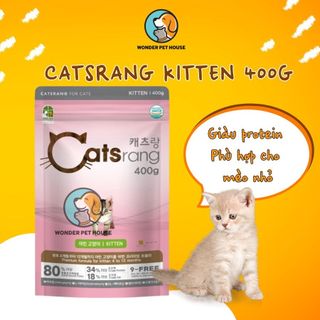 Hạt Khô Catsrang Kitten 400g - Thức Ăn cho mèo Con chống búi lông, hỗ trợ tiêu hóa