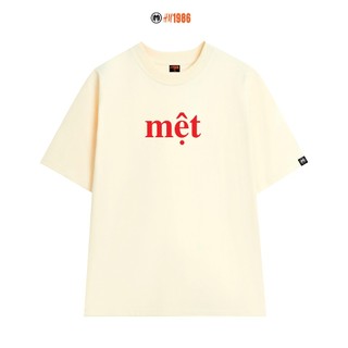 Áo Thun Nam Nữ Tay Lỡ Local Brand HM1986 Form Rộng, Áo Phông Basic In Chữ Mệt Nam Nữ Mặc Cực Hót Trend