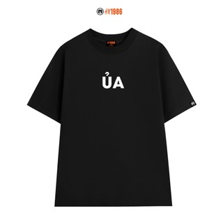 Áo Thun Nam Nữ Tay Lỡ Local Brand HM1986 Form Rộng, Áo Phông Basic In Chữ Ủa Nam Nữ Mặc Cực Hót Trend