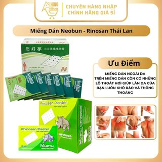 Miếng Dán Giảm Đau Nhức Mõi Neobun - Rhinosan Thái Lan Giảm Đau Nhức Cổ Vai Gáy - Hinohouse