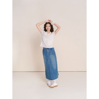 Dob - chân váy jean xẻ tà celi skirt