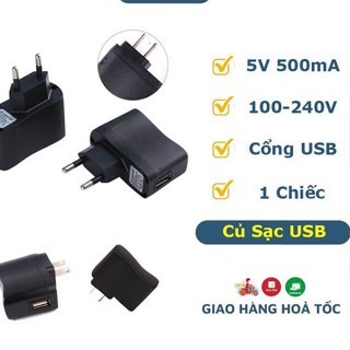 Cốc sạc 5V - 0.5A  sạc loa nghe nhac có đèn Phiên bản pro đèn đổi màu từ đỏ sang xanh khi pin đầy