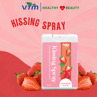Xịt thơm miệng Feelex Kissing Spray hương dâu ngọt ngào, the mát - 15ml