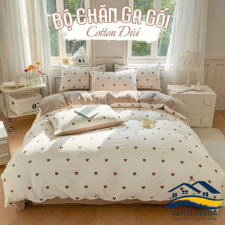 Bộ chăn ga gối cotton đũi nhập khẩu Genji Decor rất nhiều mẫu decor phòng ngủ xinh đủ size nệm