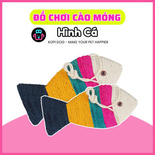 Đồ chơi cào móng hình con cá cho mèo giải trí nhiều màu - Kopi Dog